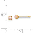 14K Gold Pink Simulated Pearl Earrings with Freshwater Cultured Pearls Elegant Post