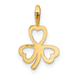 10k Heart Clover Charm
