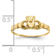 10K Childs Polished Claddagh Ring