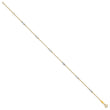 10k Two-tone CZ 9in Plus 1in ext. Anklet