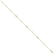 10K Two-Tone Diamond-cut Beads and Infinity 10in Plus 1in ext. Anklet
