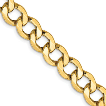 10K 9mm Semi-Solid Curb Chain