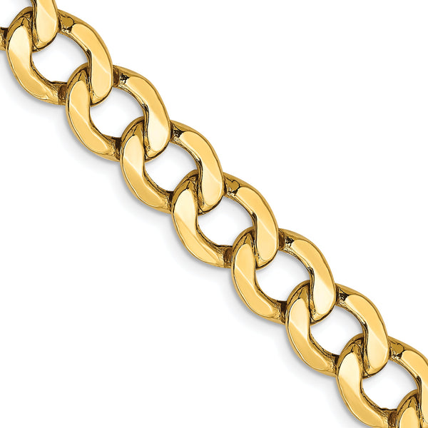 10K 9mm Semi-Solid Curb Chain