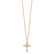10k & 14k Gold Filled w/ 12k Accents Cross Necklace 18 in - Birthstone Company