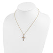 10k & 14k Gold Filled w/ 12k Accents Cross Necklace 18 in - Birthstone Company
