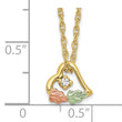 10K Tri-color w/12K Accents Diamond Black Hills Gold Necklace