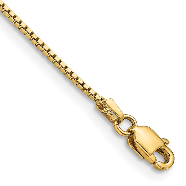 10k .95mm Box Chain Anklet