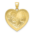 10K Diamond-Cut I LOVE YOU Heart Charm
