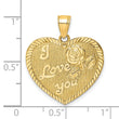 10K Diamond-Cut I LOVE YOU Heart Charm