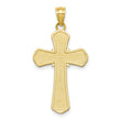10K Polished Textured Crucifix Pendant