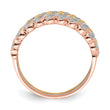 10K Tri-color Set of Three Stackable CZ Rings