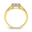 10K Square CZ Fancy Ring
