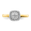 10K Square CZ Fancy Ring