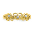 10K CZ 3-Heart Child's Ring