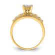 10K CZ Micropave Solitarie Ring