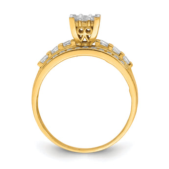 10K CZ Micropave Solitarie Ring