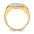 10K WithRhodium CZ Mens Ring