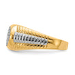 10K WithRhodium CZ Mens Ring