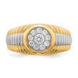 10K WithRhodium CZ Mens Ring