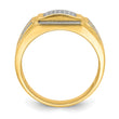 10K Men's CZ Signet Ring