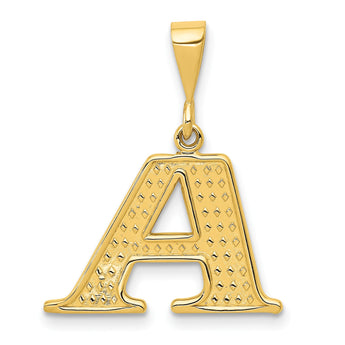 10k Initial A Pendant - Birthstone Company