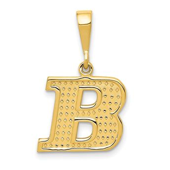 10k Initial B Pendant - Birthstone Company