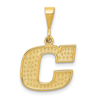 10k Initial C Pendant - Birthstone Company