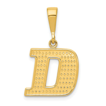 10k Initial D Pendant - Birthstone Company