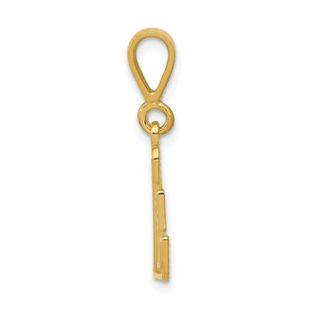 10KY Initial E Pendant