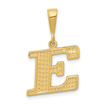 10KY Initial E Pendant - Birthstone Company