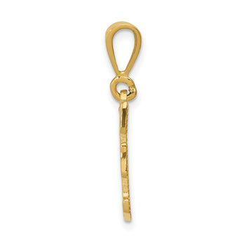 10KY Initial F Pendant - Birthstone Company