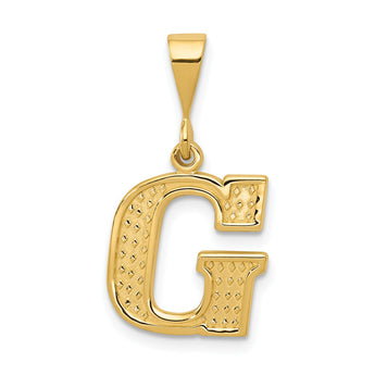 10KY Initial G Pendant - Birthstone Company