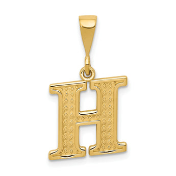 10KY Initial H Pendant - Birthstone Company