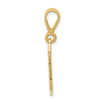 10KY Initial J Pendant