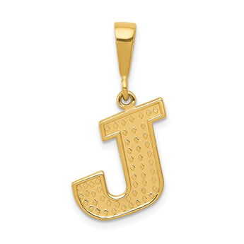 10KY Initial J Pendant - Birthstone Company