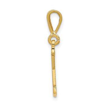 10KY Initial K Pendant