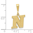 10KY Initial N Pendant