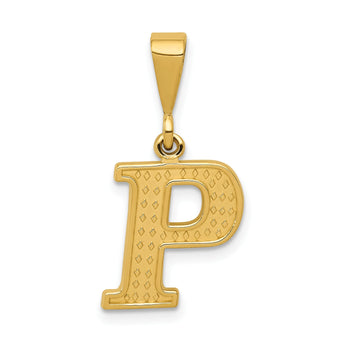 10KY Initial P Pendant - Birthstone Company