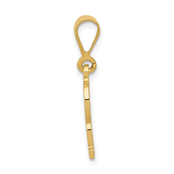 10KY Initial R Pendant - Birthstone Company