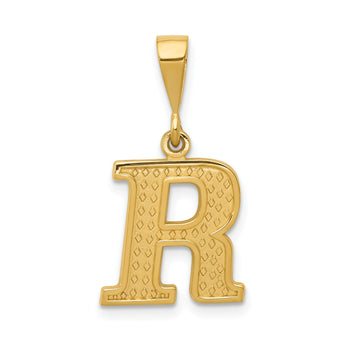 10KY Initial R Pendant - Birthstone Company