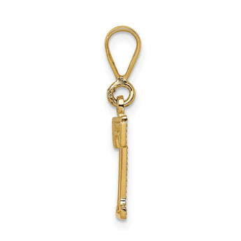 10KY Initial T Pendant - Birthstone Company