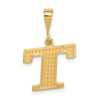 10KY Initial T Pendant - Birthstone Company