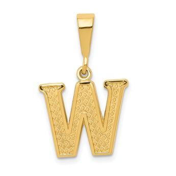 10KY Initial W Pendant - Birthstone Company