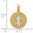 10K W/Rhodium San Benito Medal Pendant