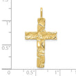 10k Nugget Cross Pendant