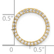10K Polished CZ Circle Chain Slide