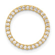 10K Polished CZ Circle Chain Slide