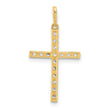 10K Polished CZ Latin Cross Charm