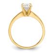 10K Polished Round CZ Solitaire Ring