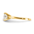 10K Polished Square CZ Solitaire Ring